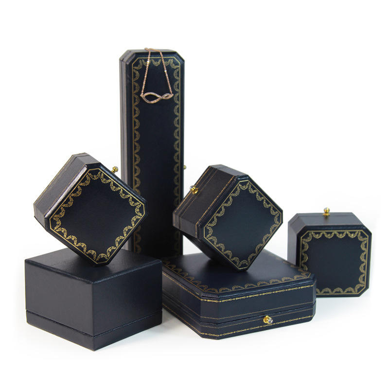 SSeeSY Luxury Western‑Inspired Designer‑Style Rigid Cardboard with Soft Velvet Lining Jewelry Box for Necklace Ring Earring Pendant
